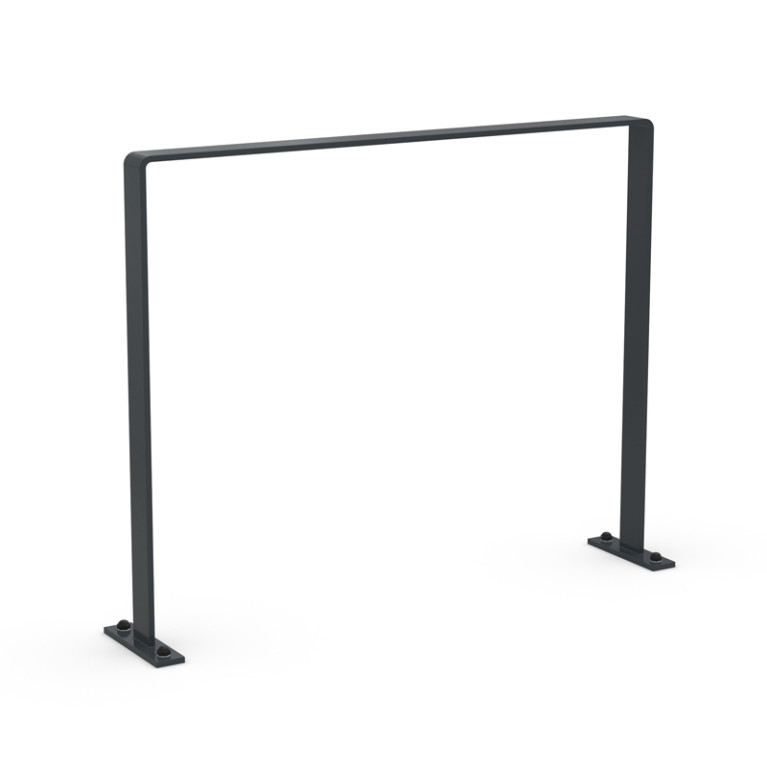 Fietsaanleunbeugel Safety 2 fietsen Antraciet 100 cm
