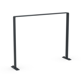 Fietsaanleunbeugel Safety 2 fietsen Antraciet 100 cm