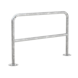 Fietsaanleunbeugel Safety 2 fietsen met tussenbuis 120 cm 