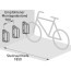 Fietsenrek Stable-D 1 plaats - Maattekening